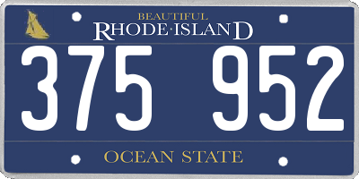 RI license plate 375952