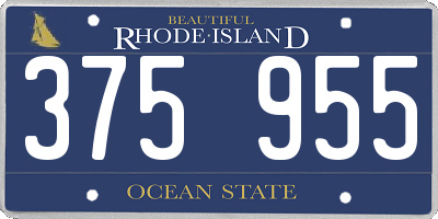 RI license plate 375955