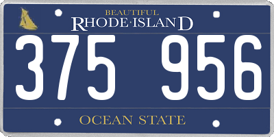 RI license plate 375956
