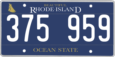 RI license plate 375959