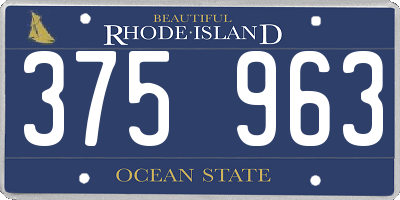 RI license plate 375963