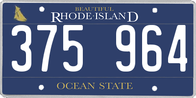RI license plate 375964