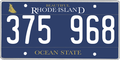 RI license plate 375968