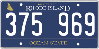 RI license plate 375969