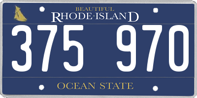 RI license plate 375970