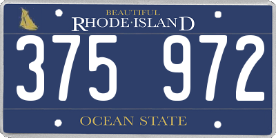 RI license plate 375972