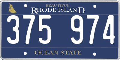 RI license plate 375974