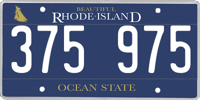 RI license plate 375975