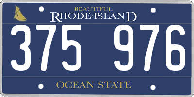 RI license plate 375976