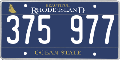 RI license plate 375977