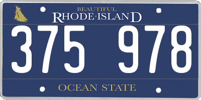 RI license plate 375978