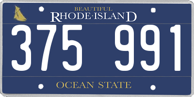 RI license plate 375991