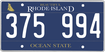 RI license plate 375994