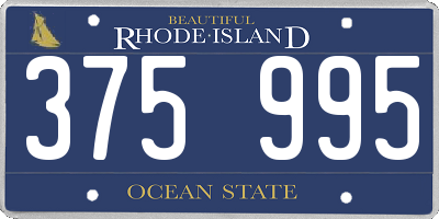 RI license plate 375995