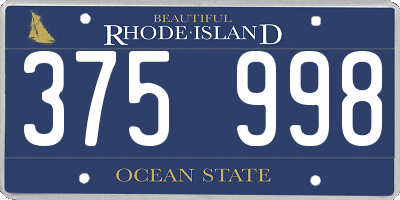 RI license plate 375998