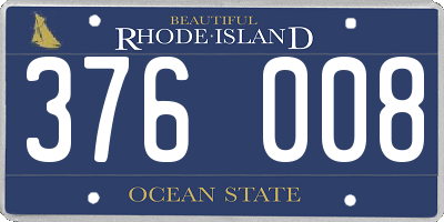 RI license plate 376008