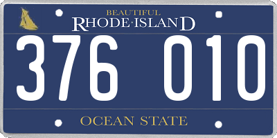 RI license plate 376010