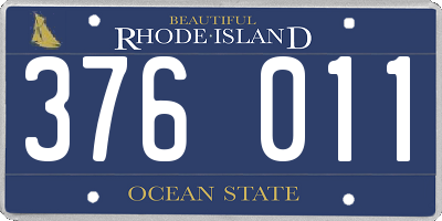 RI license plate 376011