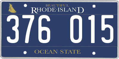 RI license plate 376015