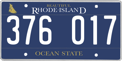 RI license plate 376017