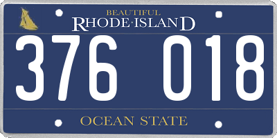 RI license plate 376018