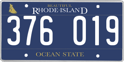 RI license plate 376019
