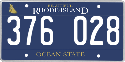 RI license plate 376028