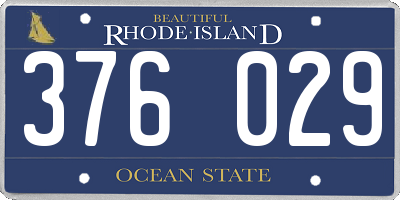 RI license plate 376029