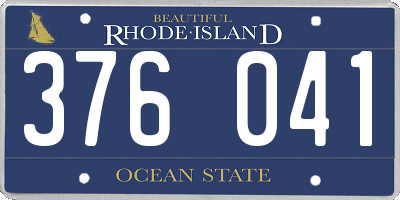 RI license plate 376041