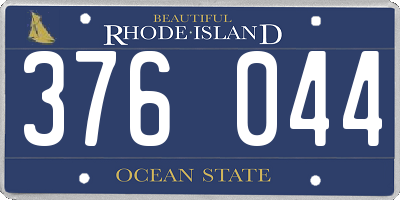 RI license plate 376044