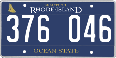 RI license plate 376046