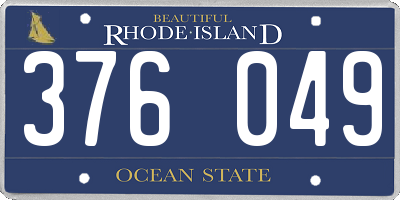 RI license plate 376049