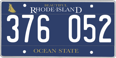 RI license plate 376052