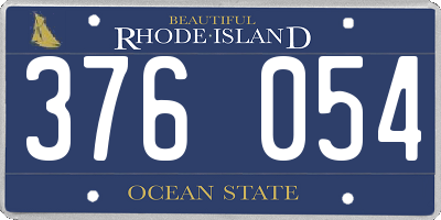RI license plate 376054