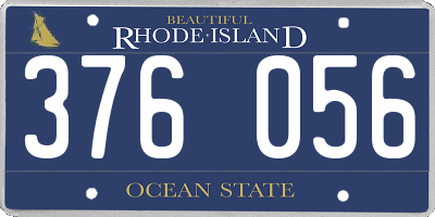 RI license plate 376056