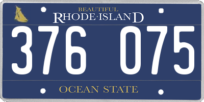 RI license plate 376075