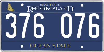 RI license plate 376076
