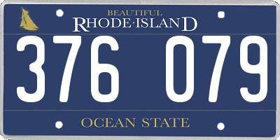 RI license plate 376079