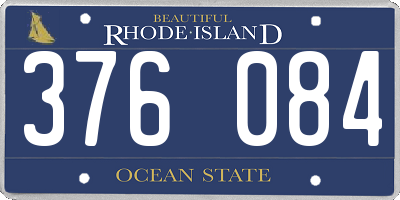 RI license plate 376084
