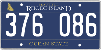 RI license plate 376086