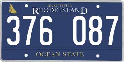 RI license plate 376087