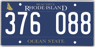 RI license plate 376088