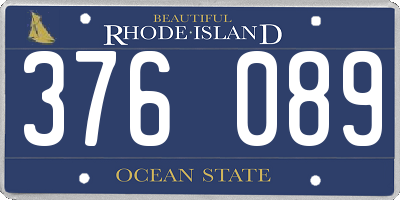 RI license plate 376089
