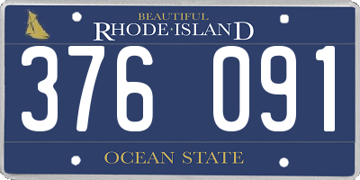 RI license plate 376091
