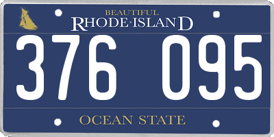 RI license plate 376095