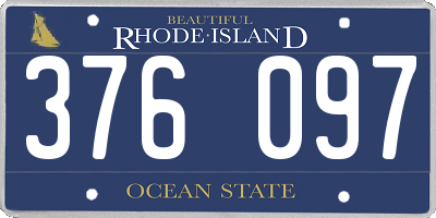 RI license plate 376097