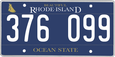 RI license plate 376099