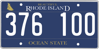 RI license plate 376100