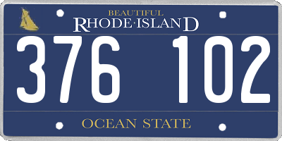RI license plate 376102