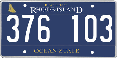 RI license plate 376103